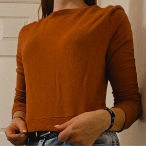 rustic colored cropped long sleeve